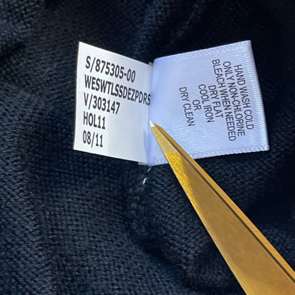 Banana Republic Women's Black Merino Wool Blend Sweater Dress Size Small - Picture 10 of 11